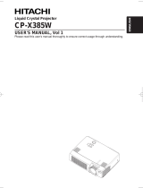 Hitachi CP-X385W User manual