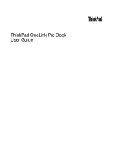 Lenovo ThinkPad OneLink Pro Dock User manual