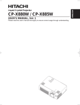 Hitachi CP-X880 User manual