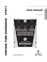 Behringer VINTAGE TUBE OVERDRIVE VT911 User manual