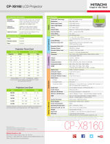 Hitachi CP-X8160 Quick Manual