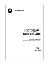 Motorola MOTONAV User manual