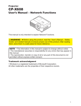 Hitachi CPX608 - XGA LCD Projector User manual