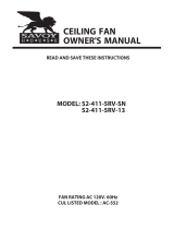 Savoy 52-411-5RV-SN Owner's manual