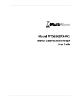 Multi-Tech MT5634ZPX-PCI User manual
