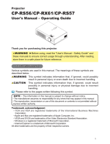 Hitachi CP-RS57 series User Manual – Operating Manual
