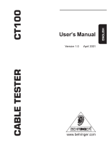 Behringer CT100 User manual