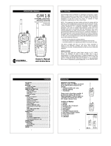 Columbia GM18 User manual