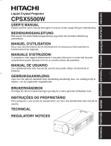 Hitachi CP-SX5500W User manual