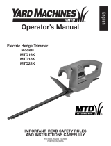 MTD Yard Machines MTD22K User manual