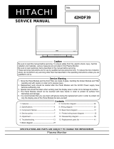 Hitachi 42HDF39 User manual