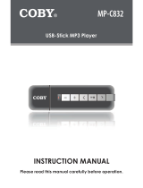 Coby MPC832 - 512 MB Digital Player User manual