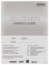 Hitachi LE32V407 Owner's manual
