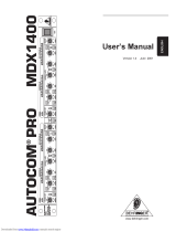 Behringer Autocom Pro MDX1400 User manual