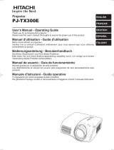 Hitachi PJ-TX300E User manual