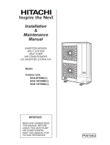 Hitachi RAS-10FSNM Installation & Maintenance Manual