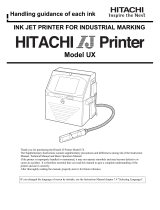 Hitachi UX Supplementary Instructions Manual