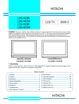 Hitachi L32-H03W User manual