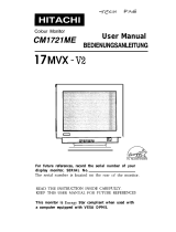 Hitachi CM1721ME User manual