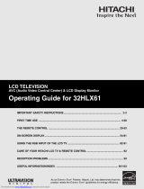 Hitachi 32HLX61 - LCD Direct View TV Operating instructions