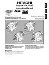 Hitachi DZ-GX3200A - 2.1MP DVD Camcorder User manual