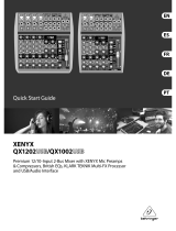 Behringer Xenyx QX1202USB Quick start guide