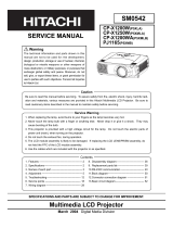 Hitachi CP-X1200WA User manual