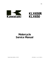 Kawasaki 1993 KLX650 User manual