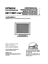Hitachi CM1711MET-PCMP User manual