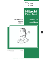 Hitachi S18SB - 7" Disc Sander Technical Data And Service Manual