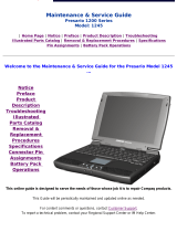 Compaq Presario 1200 - Notebook PC Maintenance And Service Manual