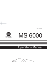Minolta MS 6000 User manual