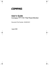 Compaq 292847-003 - TFT 1701 - 17" LCD Monitor User manual