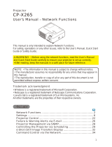 Hitachi CP-X605 Series User manual