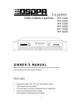 DSPPA MP 3500 Owner's manual