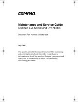 Compaq Evo N610c Series Maintenance And Service Manual