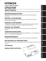 Hitachi CP-X275W User manual