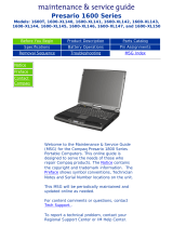 Compaq Presario 1600-XL144 Maintenance And Service Manual