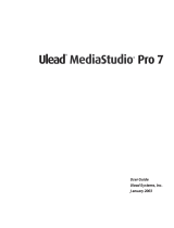 Ulead MEDIASTUDIO PRO 7.0 User manual