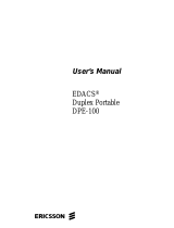 Ericsson EDACS DPE-100 User manual