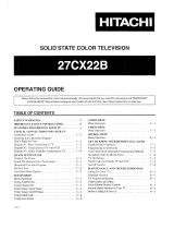 Hitachi 27CX22B Operating instructions