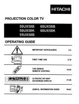Hitachi 50UX58B Operating instructions