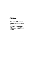 Compaq Proliant 800 Setup And Installation Manual