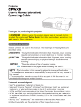 Hitachi CPWX8 User's Manual And Operating Manual