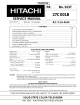 Hitachi 27CX01B User manual