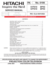 Hitachi 51F510 DP43 User manual