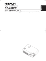 Hitachi CP-X870 User manual