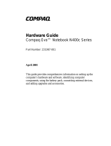 Compaq N400c - Evo Notebook - PIII 700 MHz User manual