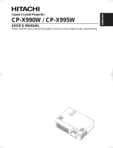 Hitachi CP-X990W User manual