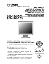 Hitachi CML190SXWB - 19" LCD Monitor User manual
